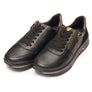 Black sneakers with gold accents sneakers