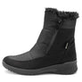 Black winter boot with zipper