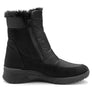 Black winter boot with zipper