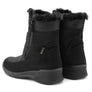 Pair of black winter boots with zippers