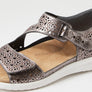 Ziera Bizza XW Pewter Leather Sandals