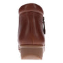 Brown leather clog shoe