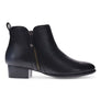 Black leather ankle boot
