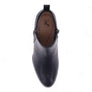 Black leather ankle boot