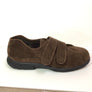 Brown slip-on shoe with straps