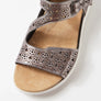 Ziera Bizza XW Pewter Leather Sandals