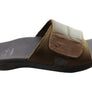 Scholl Orthaheel Cable Mens Slides-Brown
