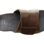 Scholl Orthaheel Cable Mens Slides-Brown