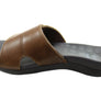 Scholl Orthaheel Cable Mens Slides-Brown