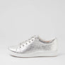 Ziera Delilah Xf Silver Weave Print Leather Sneakers