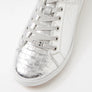Ziera Delilah Xf Silver Weave Print Leather Sneakers