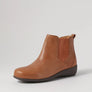 Brown leather ankle boot