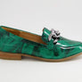 Ziera Tamest Xf Emerald Patent Croc Flat Shoes