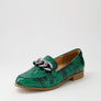 Ziera Tamest Xf Emerald Patent Croc Flat Shoes
