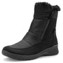 Black winter boot with zipper