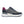 Gray sneaker with red and gold highlights