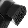 Close up of black shoe
