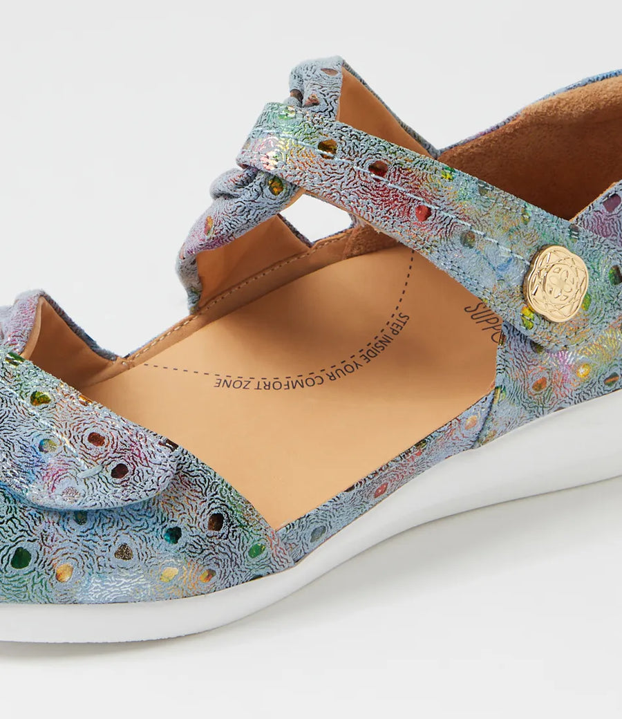 Ziera Daffodil Blue Dot Print