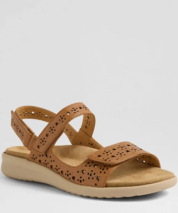 Ziera Belon XW Tan Almond Leather Sandals