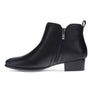 Black leather ankle boot