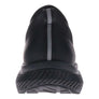 Black sneaker viewed from behind