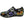 Black shoe with sequins in a flower pattern