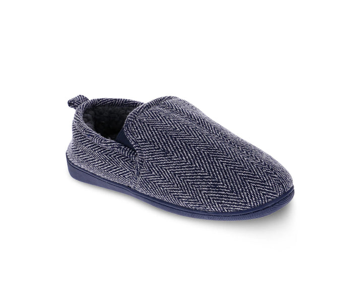 Scholl Gary Navy Hounds Tooth Men's Slippers