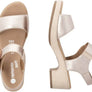Side and top of beige sandal