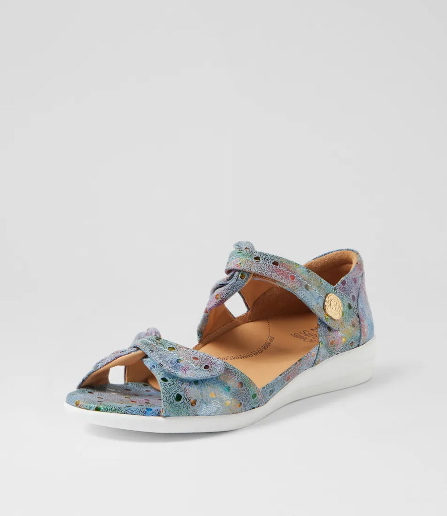 Ziera Daffodil Blue Dot Print