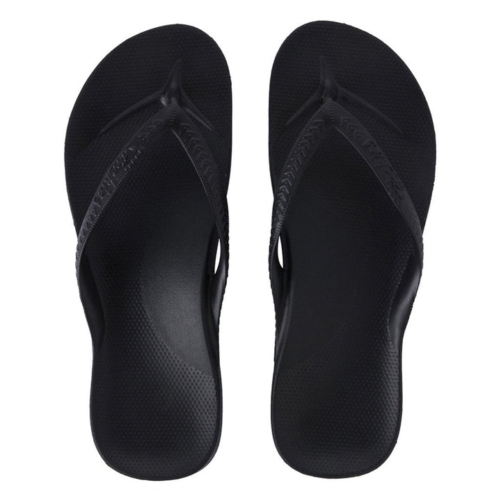 Archies Arch Support Thongs Black