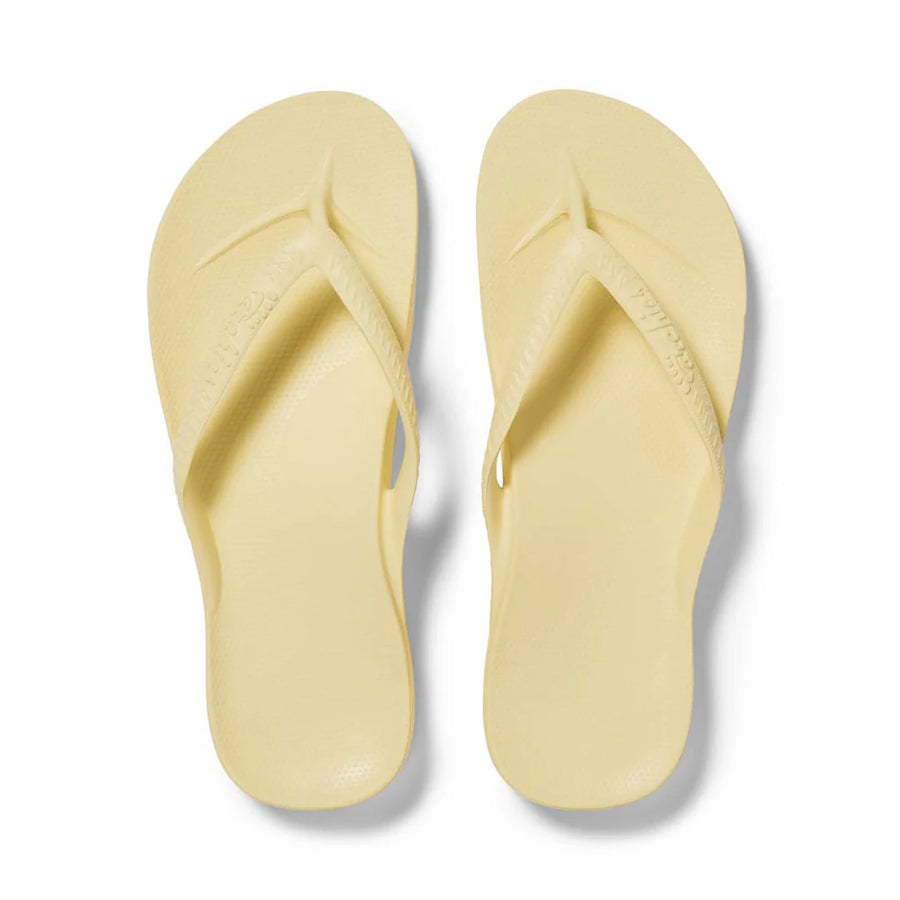 Archies Arch Support Thongs Lemon