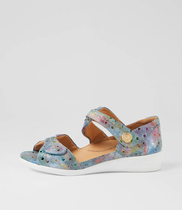 Ziera Daffodil Blue Dot Print