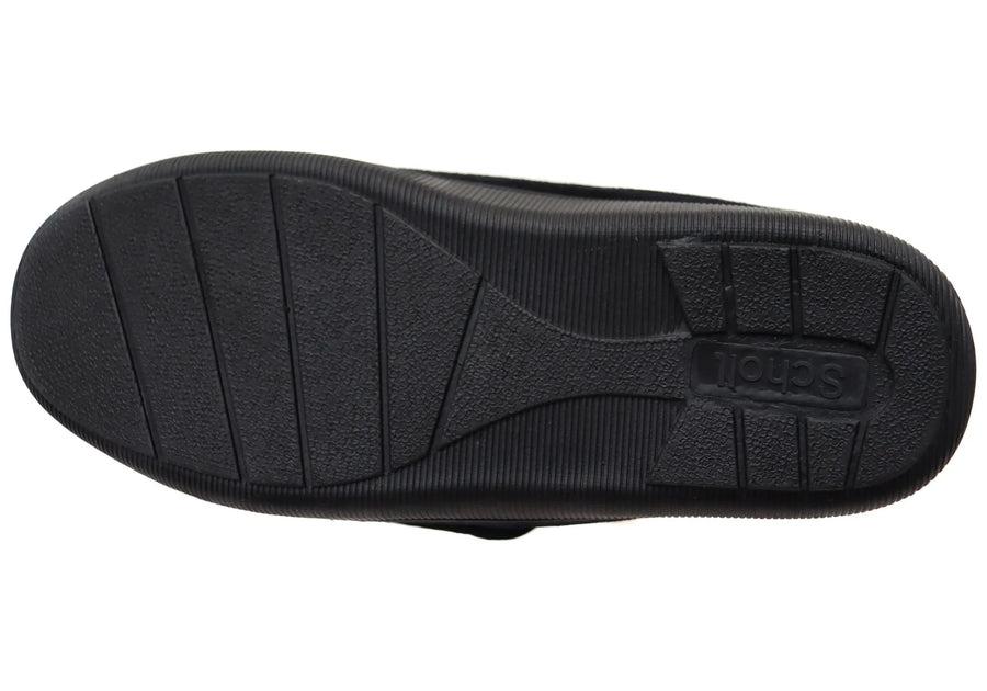 Scholl Ez-On Black Slippers