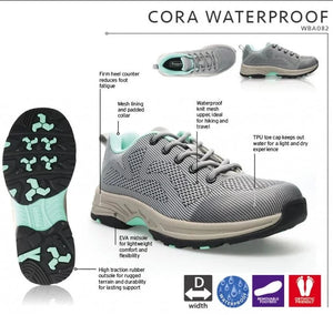Propet Cora Waterproof Grey/Mint Womens