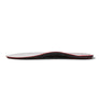 White shoe insole with a red tint