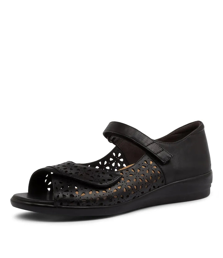 Daffodil W Black Leather
