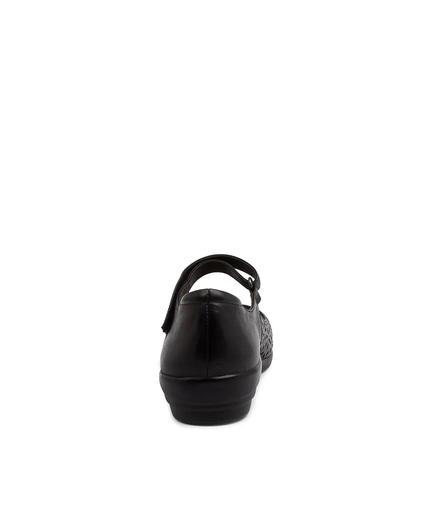 Daffodil W Black Leather