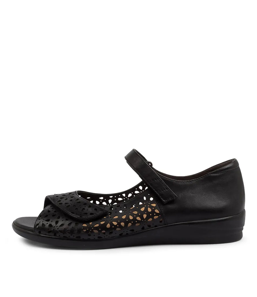Daffodil W Black Leather