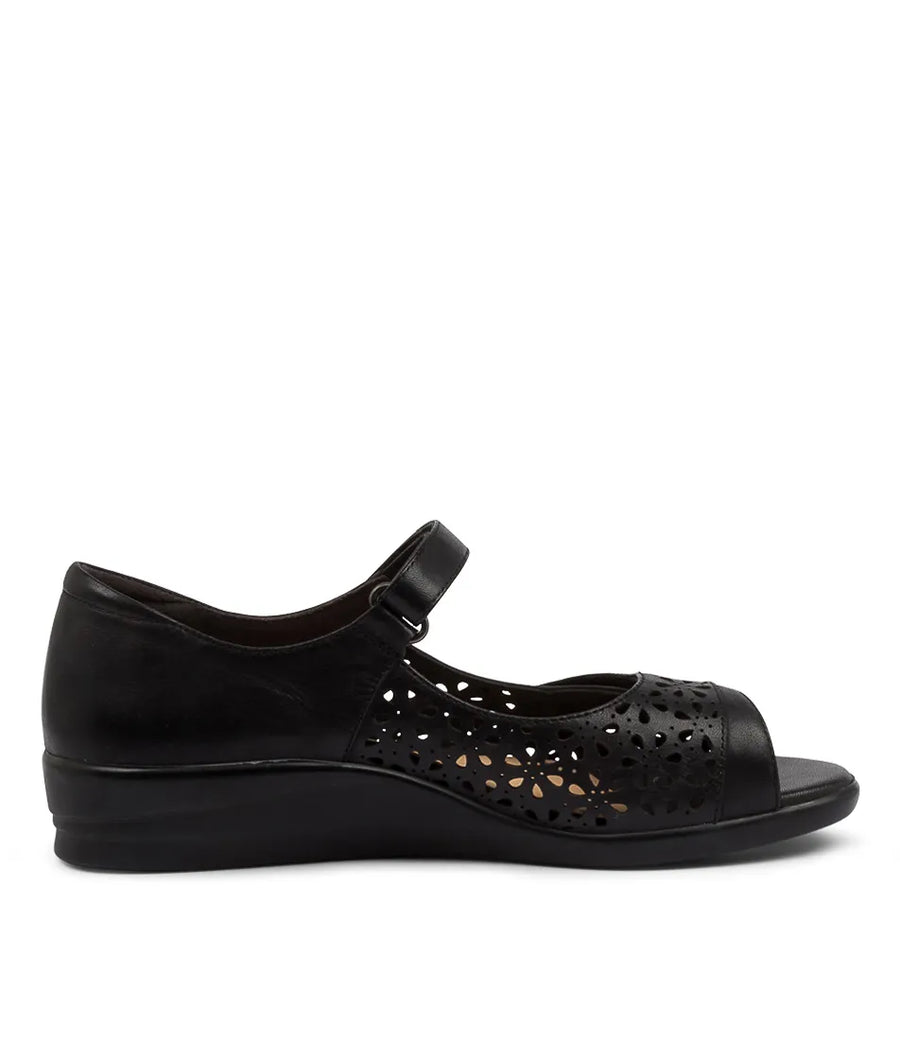 Daffodil W Black Leather