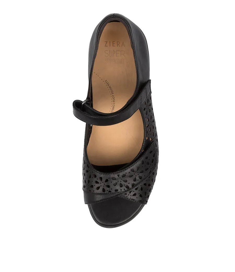 Daffodil W Black Leather