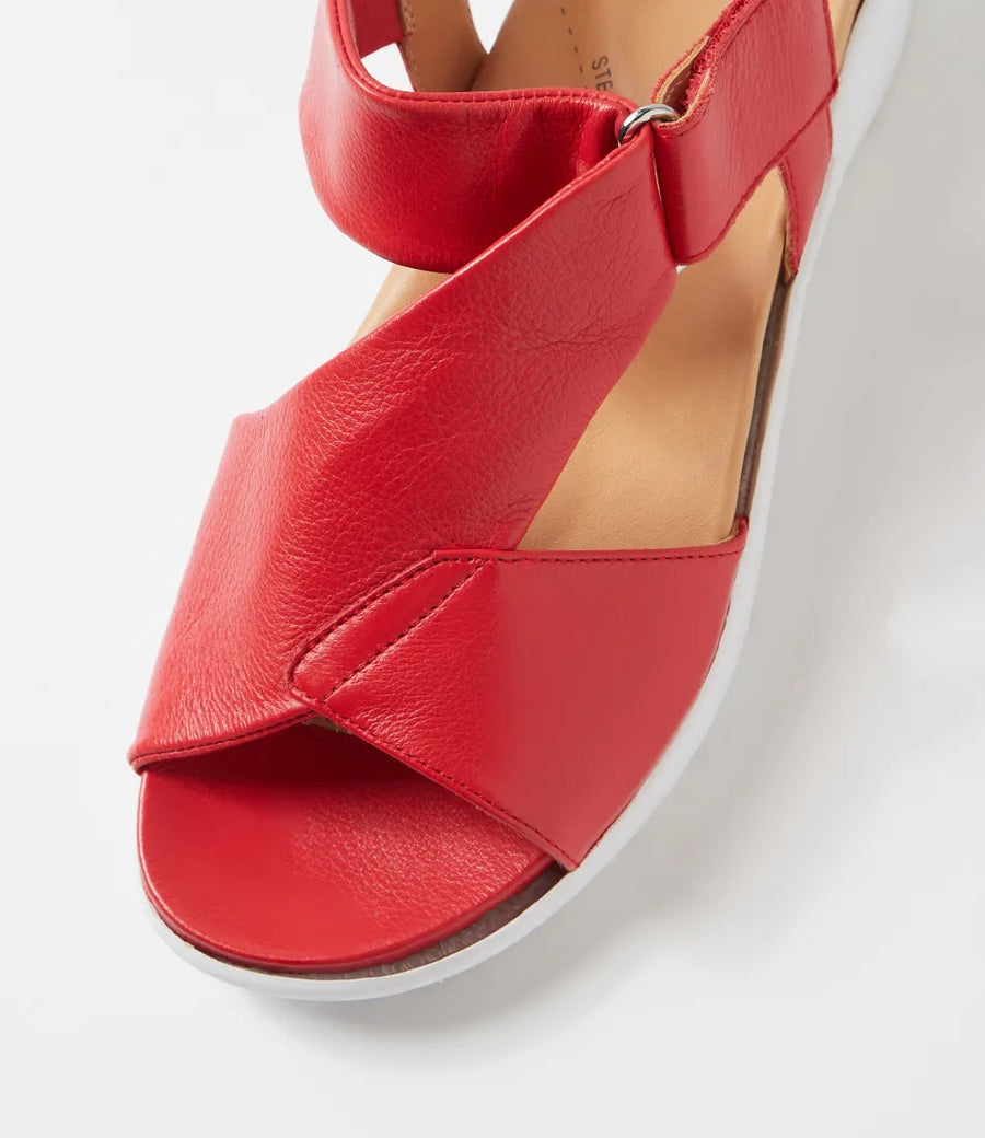 Ziera Nazly2 XW Red Leather Sandals