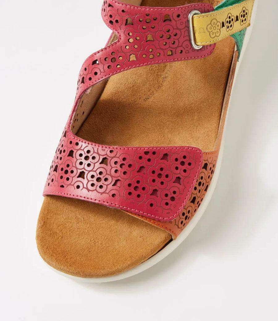 Ziera Bizza XW Bright Multi Leather Sandals