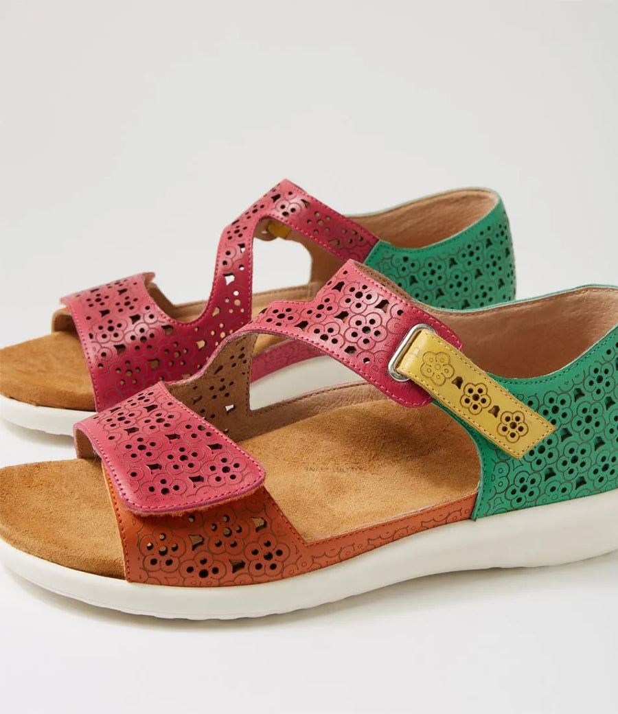 Ziera Bizza XW Bright Multi Leather Sandals
