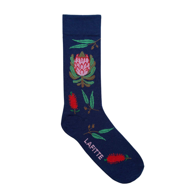 Lafitte Protea Socks- Navy – Happy Fit Footwear - #1 Shoe Store in Canberra