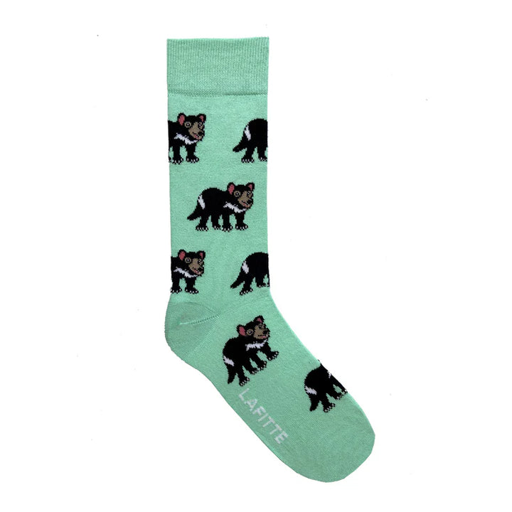 Lafitte Tasmanian Devil Socks- Mint