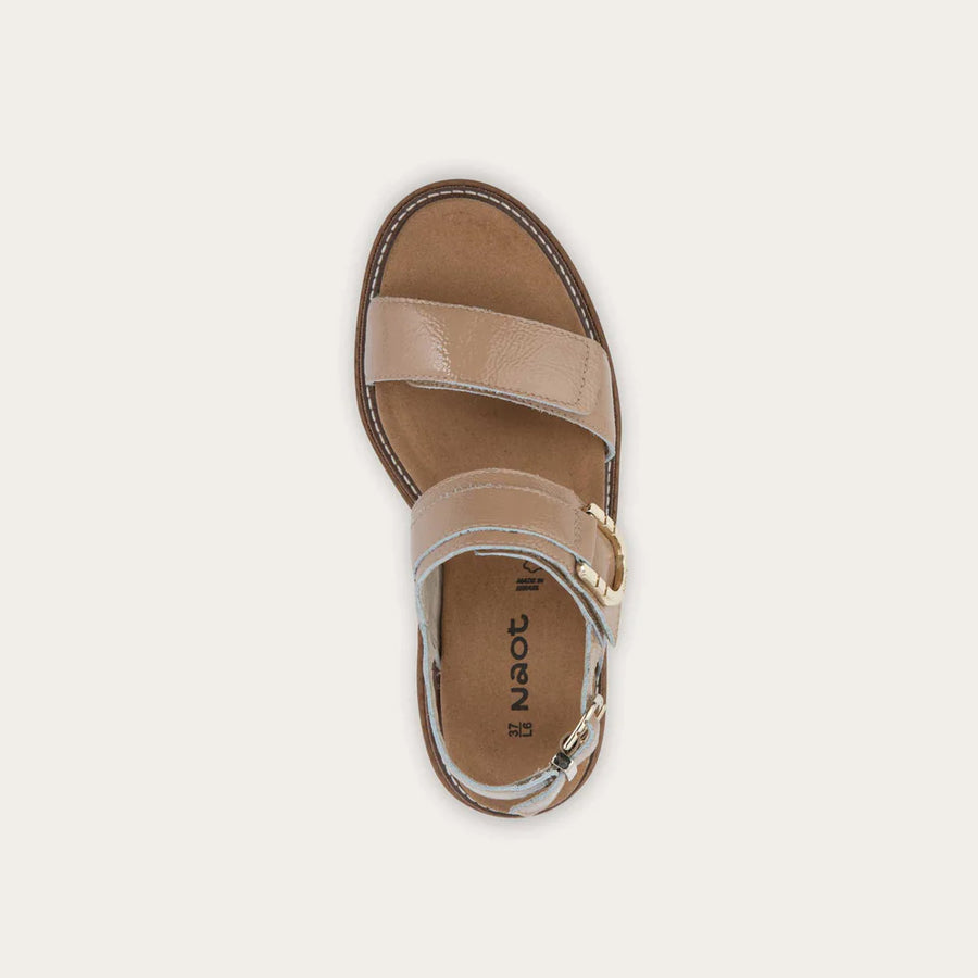 Naot Trinity Camel Crinkle Patent