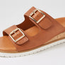 Ziera Vadore W Tan White Leather Sandals