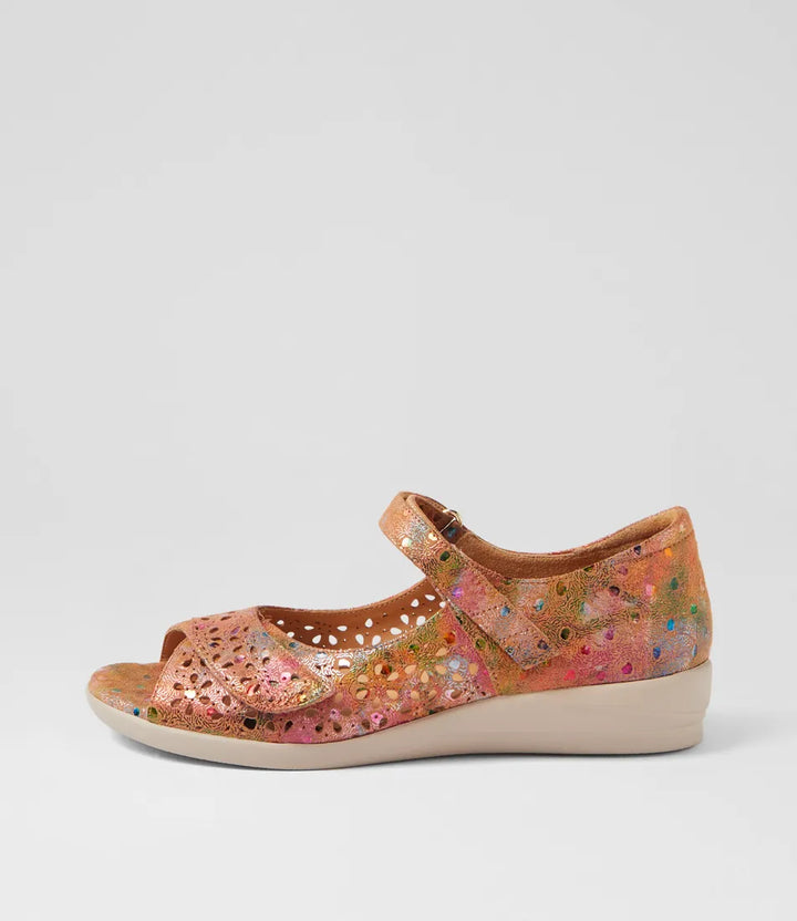 Ziera Daffodil Tan Dot Print