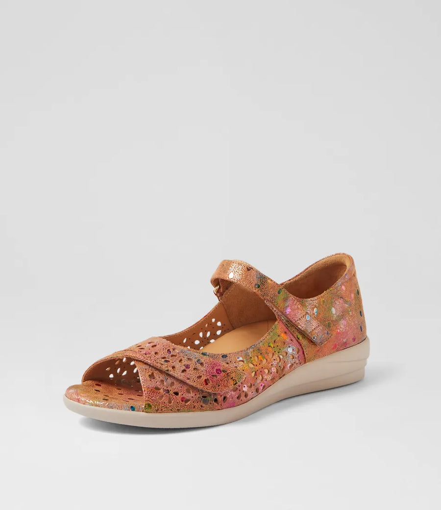 Ziera Daffodil Tan Dot Print