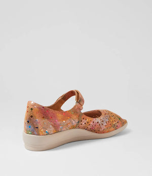 Ziera Daffodil Tan Dot Print